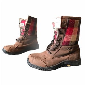 UGG ADIRONDACK II PLAID  Vibram BOOTS SIZE US 9